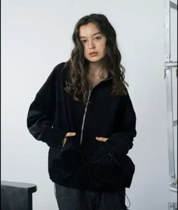 gaphos 코듀로이 드로스트 포켓 하프 지퍼 블루종