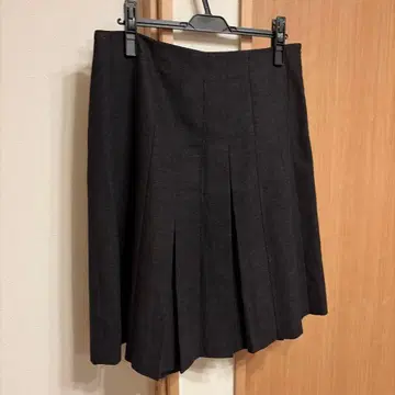 23구 빅 사이즈 48 무릎 기장 플리츠 스커트 그레이