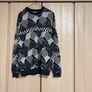 VAINL ARCHIVE 추상 패턴 얇은 소재 니트 스웨터