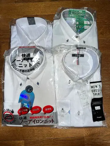 남성용 노다리미 와이셔츠 4장 세트