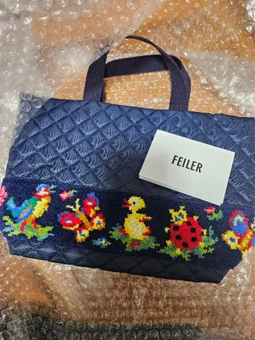 [ 메루카리 택배 배송비 포함 ] 학교 FEILER 네이비 토트백