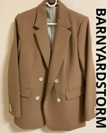 BARNYARDSTORM 더블 브레스트 자켓 베이지