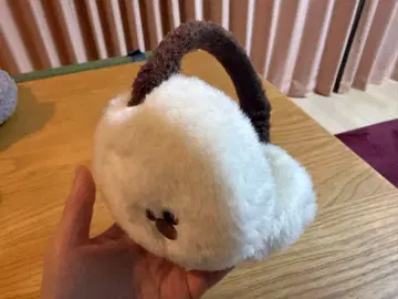 디즈니 리조트 미키 자수 부착 복슬복슬 귀도리