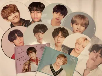 BTS V 태현 부채 플래그 사진 프레임 세트