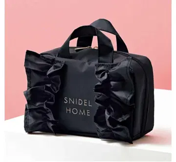SNIDEL HOME 블랙 토트백 프릴 파우치
