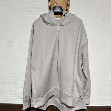 라이트 그레이 풀 집업 후드티