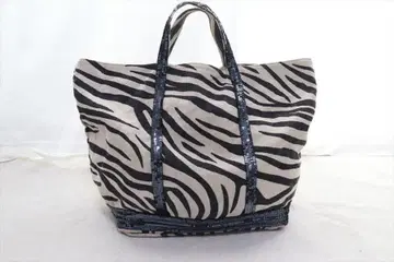 바네사브루노 스팽글 린넨 토트백 아이보리/블랙