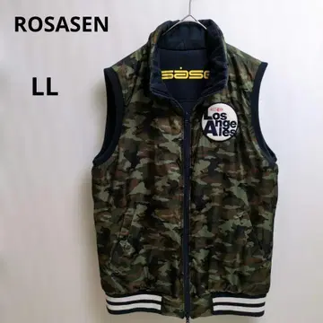 로사센 충전솜 베스트 리버서블 네이비 카모플라쥬 LL 더블 지퍼