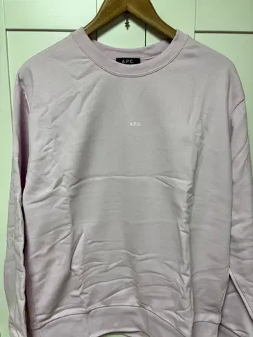 새상품급 A.P.C. 옅은 핑크 맨투맨 트레이닝복 L