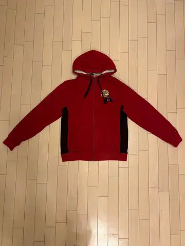 TOMMY HILFIGER 빈티지 핏 후드티 빨간색