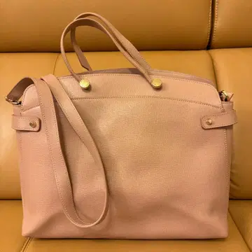 FURLA 핑크 가죽 숄더백