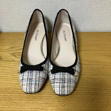 JILL STUART 체크 무늬 리본 펌프스