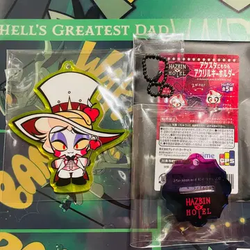 해즈빈 호텔 루시퍼 아크릴 스탠드 아크릴 키링