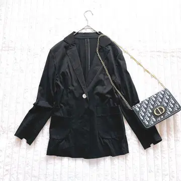 valvari 바르바 테일러드 자켓 L 블랙 얇은 소재 면 100%