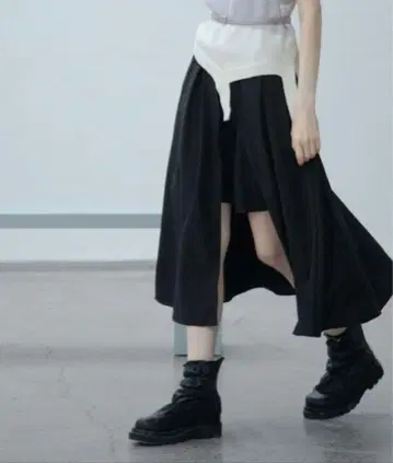 EKCOOKIES 플레어 스커트 XS 블랙