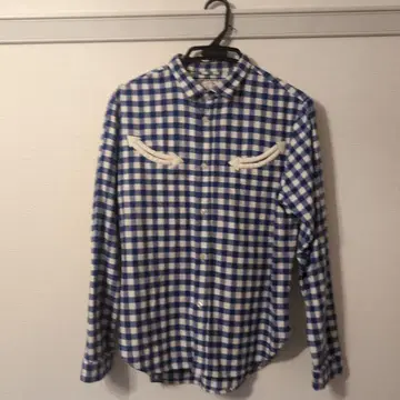 [ 레어 & 상태 좋음 ] NATAL DESIGN 블루 화이트 체크 셔츠