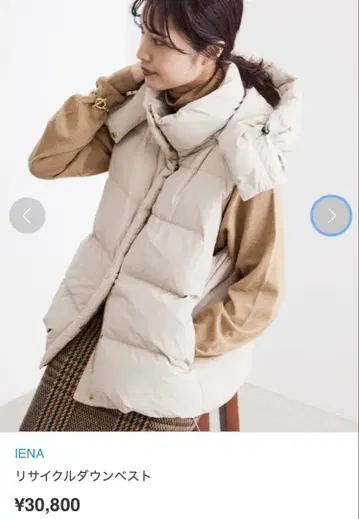 이에나 리사이클 다운 베스트 베이지