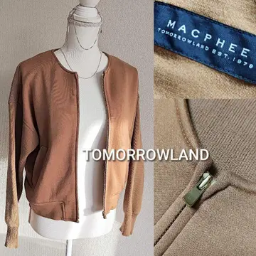 새상품급 TOMORROWLAND 맥피 더블 크로스 집업 블루종