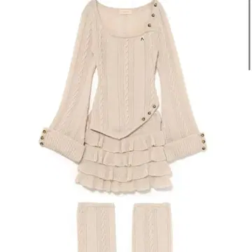 andmary Leia 프릴 세트업 베이지 미개봉 새상품