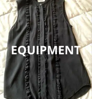 새상품급 EQUIPMENT FEMME 블랙 실크 100% 슬리브리스
