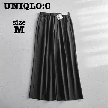 새상품 완판 UNIQLO:C 감동 턱 와이드 팬츠 다크 그레이 유니클로