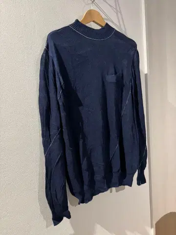 새상품급! sacai 바이어스 스트랩 모크넥 니트