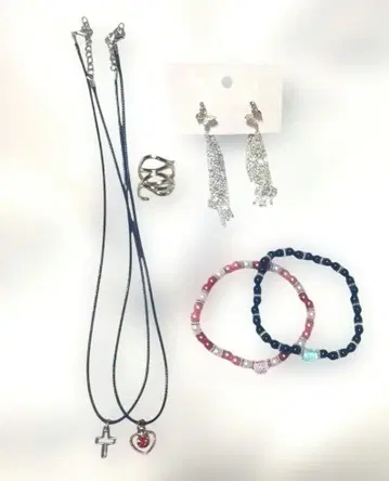 목걸이 귀걸이 팔찌 반지 세트