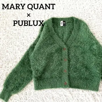MARY QUANT x PUBLUX 샤기 가디건 그린