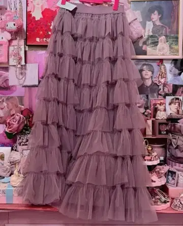 axes femme 프릴 티어드 샤샤 스커트 미사용 새상품