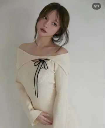 [ andmary ] Amari ribbon dress ivory