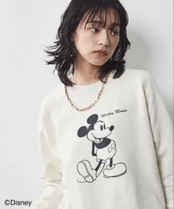 [택 포함 새상품] Disney 미키 프린트 속기모 맨투맨