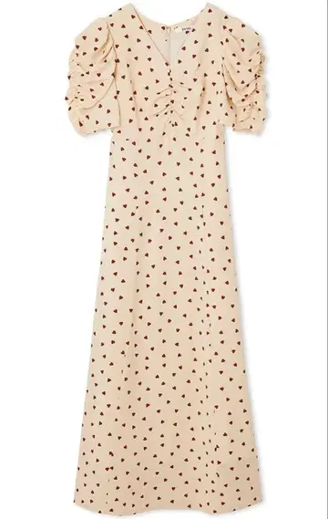 SNIDEL 하트 프린트 원피스 베이지 사이즈 2