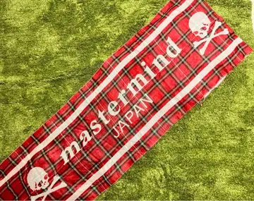 mastermind JAPAN 타탄 체크 스톨 빨간색 체크