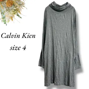 Calvin Kien 긴팔 터틀넥 원피스 4 그레이 돌먼 4018