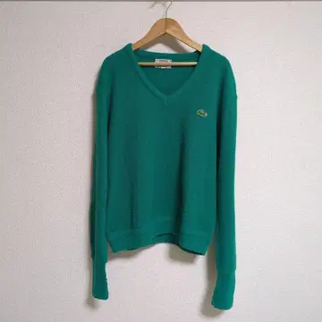 Lacoste 그린 V넥 니트 긴팔