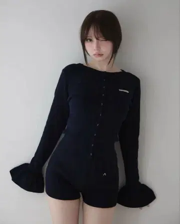 Pansy 니트 세트 업 andmary 네이비