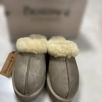 Bearpaw 브라운 퍼 슬립온