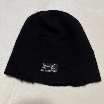 y111212 HEX ANTISTYLE 니트 캡 블랙 데미지