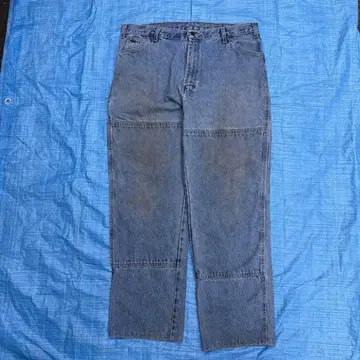 90s dickeis 초와이드 데님 더블니 팬츠 멕시코제 분위기 아메카지