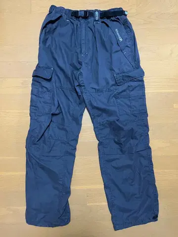 OUTDOOR 파라슈트 와이드 팬츠 L 사이즈 그레이 드로 코드 부착