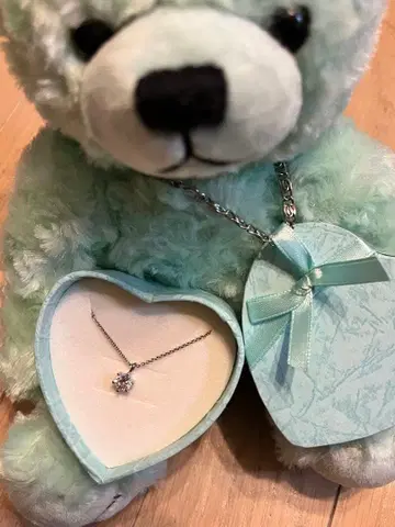 민트 그린 곰과 목걸이 세트