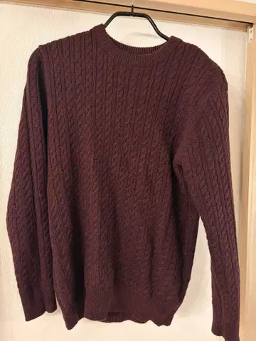 케이블 짜임 니트 스웨터 2색 세트