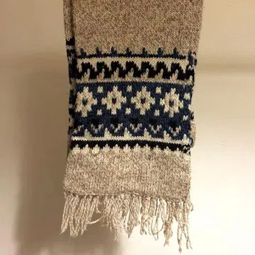 노르딕 무늬 머플러 USA 울 빈티지