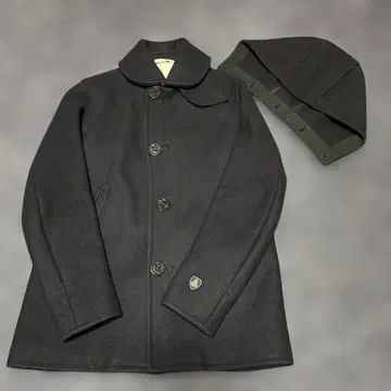 Orcival 블랙 울 코트 후드 부착 France 3