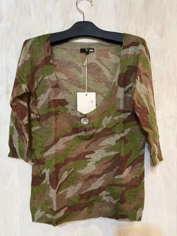 카모플라주 모헤어 니트 Vikki