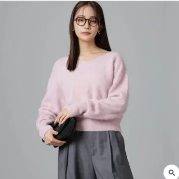 나노 유니버스 워셔블 폭스 V넥 풀오버