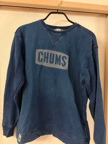 CHUMS 로고 프린트 크루넥 맨투맨