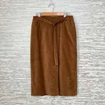 어반 리서치 스웨이드 느낌 카멜 타이트 스커트 택 포함 새상품