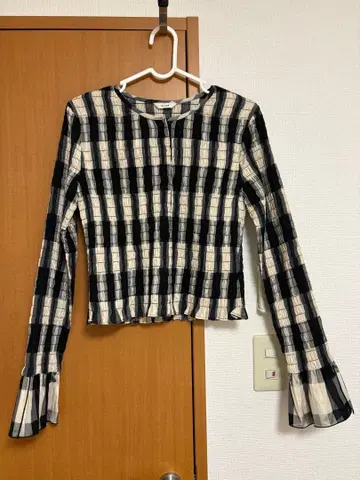 CLANE SHIRRING DESIGN BLOUSE MIX size1