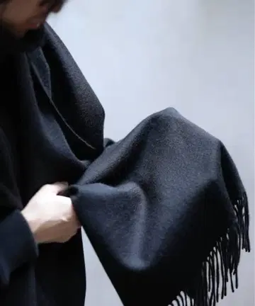 MB 캐시미어 울 스톨 블랙